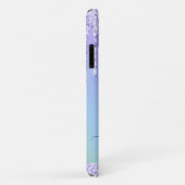 Paarse Glitter-schijven Aangepaste regenboog Case-Mate iPhone Case (Achterkant/rechts)