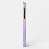 Paarse Glitter-schijven Aangepaste regenboog Case-Mate iPhone Case (Achterkant/links)