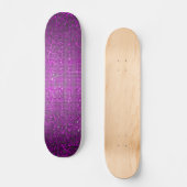 Paarse Glitter Sequin Disco Old School Skateboard (Voorkant)