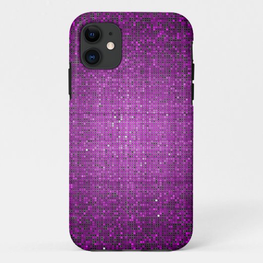 Paarse Glitter Sequin Mate ID™ iPhone 5 Hoesje (Achterkant)