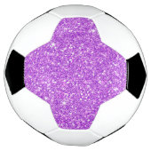 Paarse Glitter Shine Shiny Luxury Diamond Voetbal (Gedraaid)