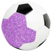 Paarse Glitter Shine Shiny Luxury Diamond Voetbal (Drie kwart)