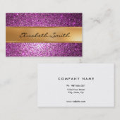 Paarse Glitter, smeltwalf Visitekaartje (Voorkant / Achterkant)