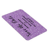 Paarse glitter sparen de Datum Flexi Magnet Magneet (Rechterzijde)