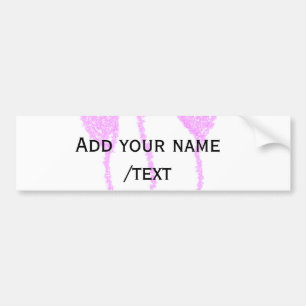 Paarse glitter sparkle textuur roze ballon bumpersticker