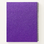 Paarse glitter, sprankeling, glitter achtergrond notitieboek (Achterkant)