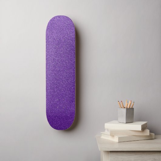 Paarse glitter, sprankeling, glitter achtergrond skateboard (Muurkunst)