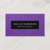 Paarse glitter, sprankeling, glitter achtergrond visitekaartje (Voorkant)