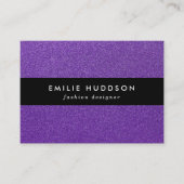 Paarse glitter, sprankeling, glitter achtergrond visitekaartje (Voorkant)