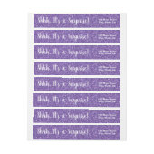 PAARSE Glitter SURPRISE Wrap het Adres Etiketten v (Vel)