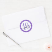 Paarse Glitter Sweet 16 Favor Sticker Seal (Envelop)