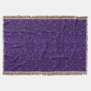 Paarse Glitter Throw Blanket Deken