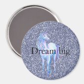 Paarse Glitter Unicorn Magneet (Voorkant / Achterkant)