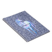 Paarse Glitter Unicorn Notitieboek (Rechterzijde)