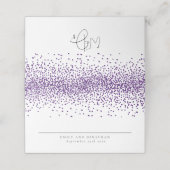 Paarse Glitter We wedden (Buitenkant ongevouwen)