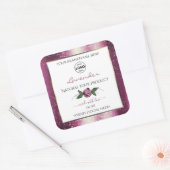 Paarse Glitter White Floral Product Labels Logo (Envelop)