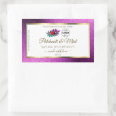 Paarse Glitter White Product Labels Ladybug Logo (Tas)