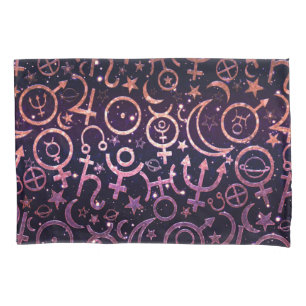 Paarse Glitterende Planetaire Universum Ruimte Pla Kussensloop