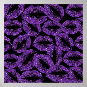 Paarse glitterliften poster