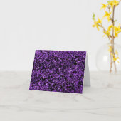 Paarse glitternoot kaart (Gele Bloem)