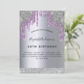 Paarse glitterspleet kaart (Staand voorkant)