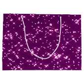 Paarse glittersterren groot cadeauzakje (Achterkant)