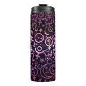 Paarse Glittery Planetary Universe Space Planets Thermosbeker (Voorkant)