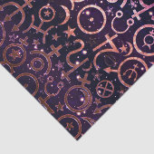 Paarse Glittery Planetary Universe Space Planets Tissuepapier (Detail)