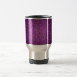Paarse Glitz 15 oz. Roestvrij staal Travel Mug Cup Reisbeker