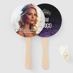 Paarse Glitz Pageant Fan Wavers - Set van Waaier
