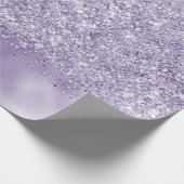 Paarse Glitzy Glitter     Cadeaupapier (Hoek)