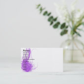 Paarse gloed visitekaartje (Staand voorkant)