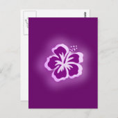 paarse gloeddesign briefkaart (Voorkant / Achterkant)