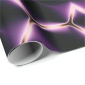 Paarse gloeiende zeshoek cadeaupapier (Rol Hoek)