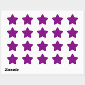 Paarse glossy ster sticker (Vel)