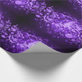 Paarse Glow Muzieknoten Patroon Wrapping Papier (Hoek)