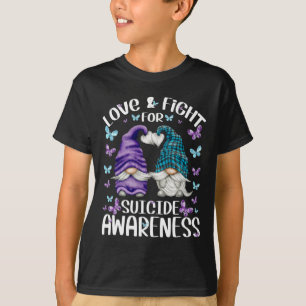 Paarse gnoom met een uilvlinderpatroonzelfmoord A T-shirt