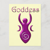 Paarse Goddess Briefkaart (Voorkant)