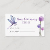 Paarse gok hoeveel kussen er in het spel zijn informatiekaartje (Voorkant)