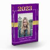 Paarse Gold Class of 2023 Afstuderen Keepomwille Fotoblokken (Links)