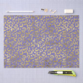 Paarse Gold Glam Leopard Print Tissuepapier (Craft)