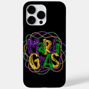PAARSE GOLD GREEN MARDI GRAS BEADS Case-Mate iPhone 14 PRO MAX HOESJE