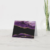 Paarse & Gold-kaart Bedankkaart (Achterkant)