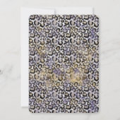 Paarse Gold Leopard-printer Kaart (Achterkant)