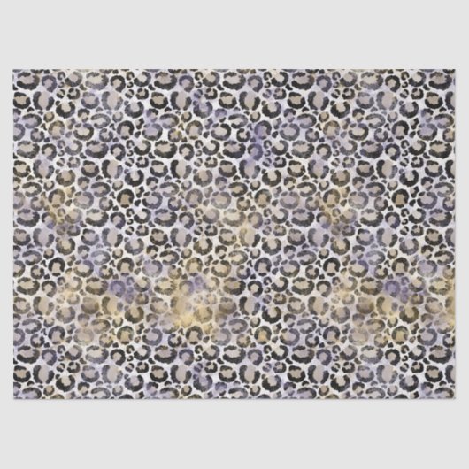 Paarse Gold Leopard-printer Tissuepapier (Voorkant)