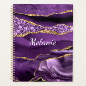Paarse Gold Planner met aangepaste naam (Voorkant)