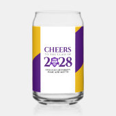 Paarse Gold School College University Afstuderen Blikvorm Glas (Voorkant)