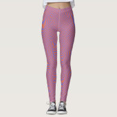 Paarse golfstrepen leggings (Voorkant)