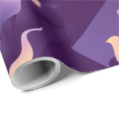 Paarse golven cadeaupapier (Rol Hoek)