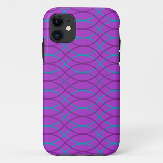 Paarse golven Case-Mate iPhone case (Achterkant)